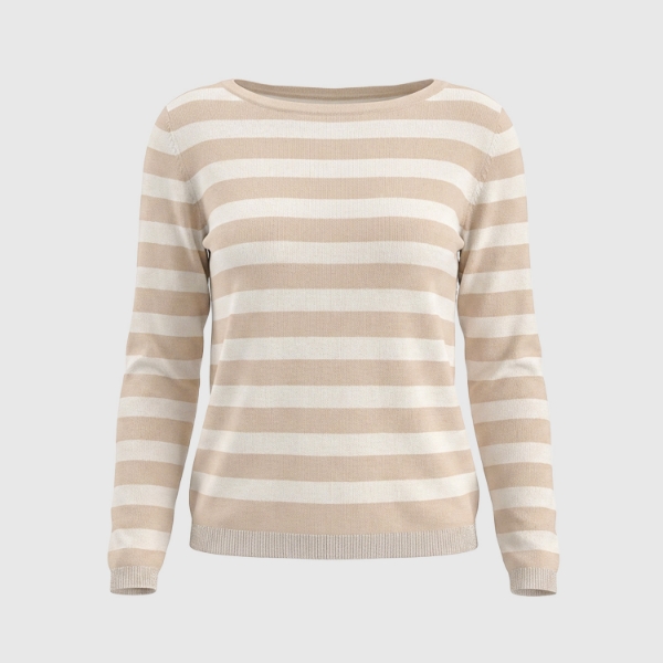 Picture of Striped knit boat neck