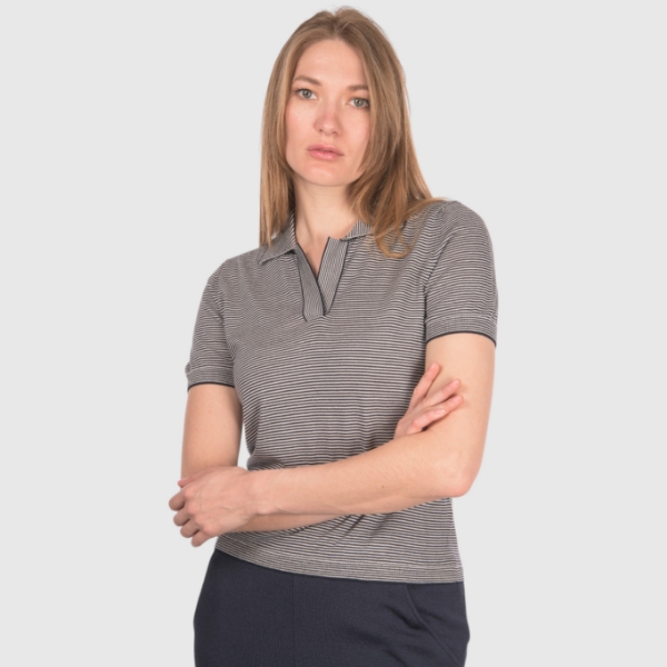 Immagine di Polo skipper in maglia a righe