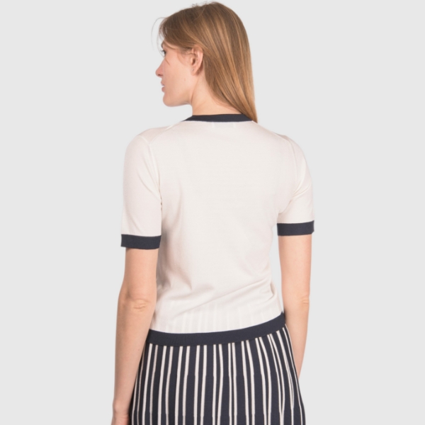 Immagine di T-shirt in maglia bicolore
