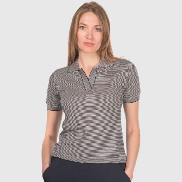 Immagine di Polo skipper in maglia a righe