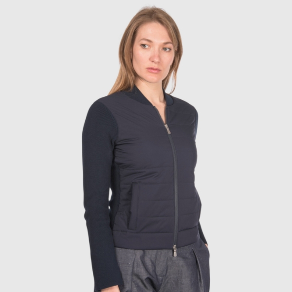Picture of Pearl stitch zip bomber