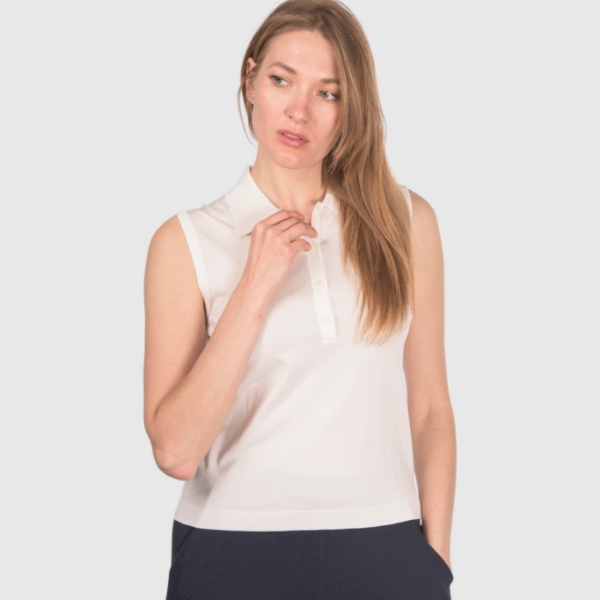 Picture of Sleeveless knit polo