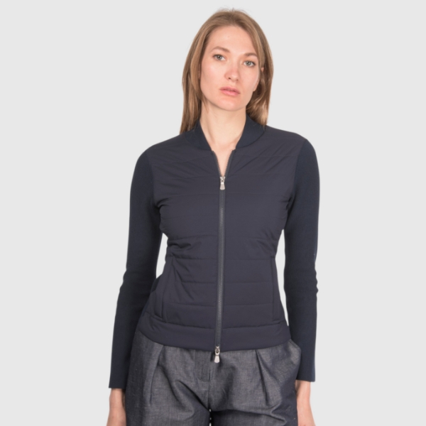 Picture of Pearl stitch zip bomber