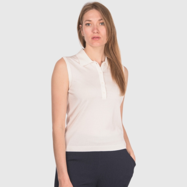 Picture of Sleeveless knit polo