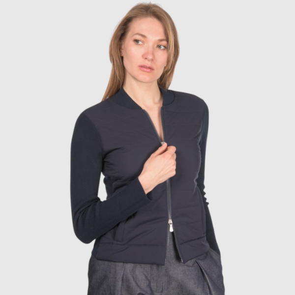Picture of Pearl stitch zip bomber