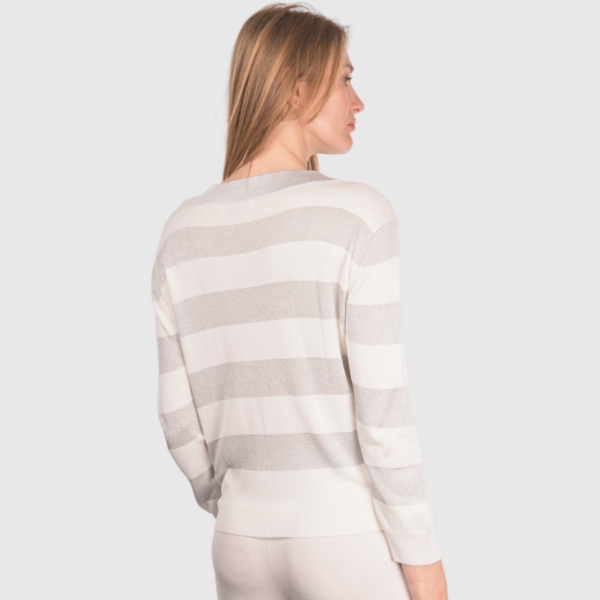 Immagine di Barchetta in maglia a righe lurex