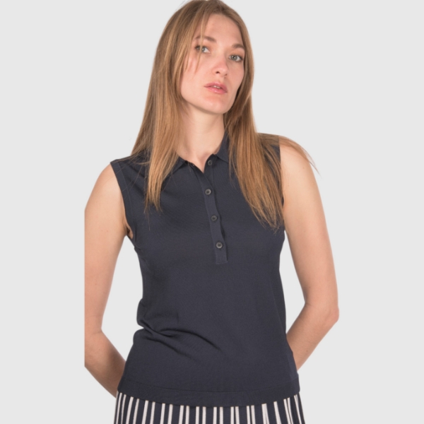 Picture of Sleeveless knit polo