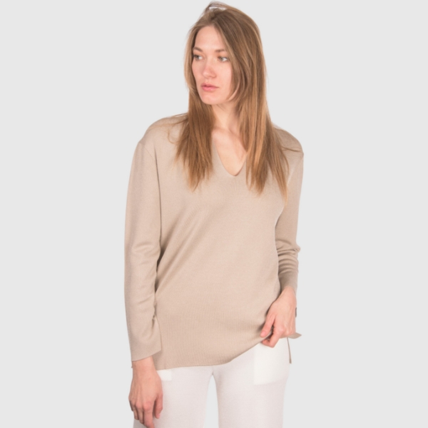 Picture of Full Milano stitch knit henley neck