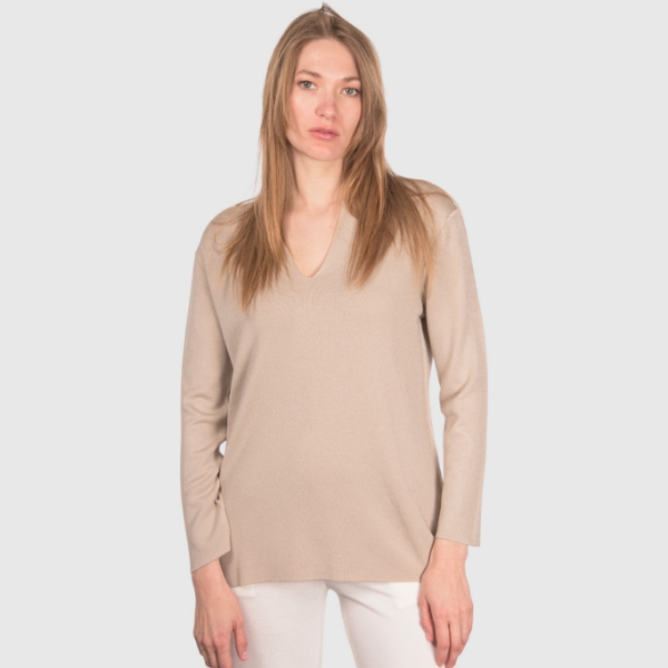 Picture of Full Milano stitch knit henley neck
