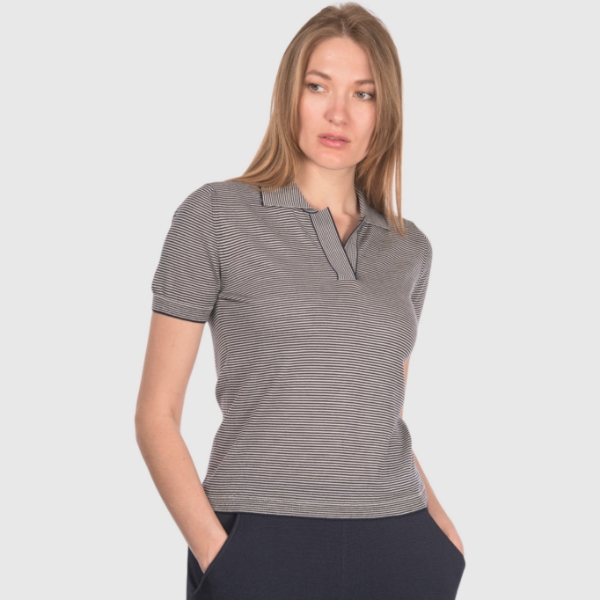 Immagine di Polo skipper in maglia a righe