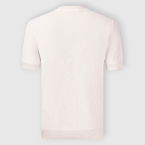 Immagine di T-shirt in maglia punto nido d’ape bicolore