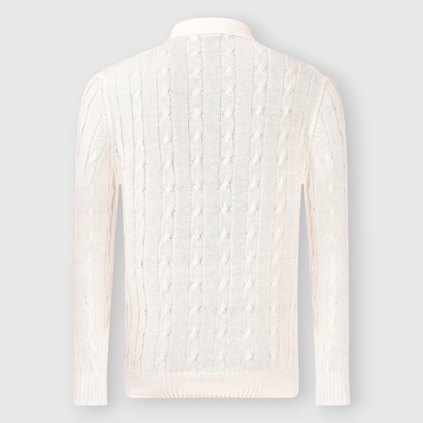 Immagine di Polo in maglia a trecce maniche lunghe