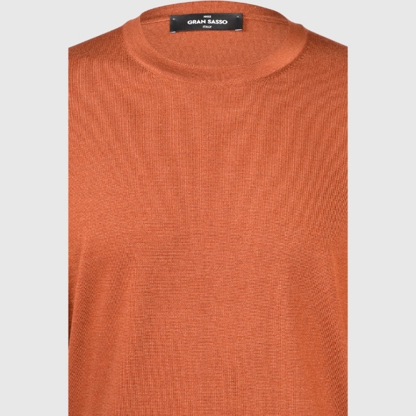 Immagine di T-shirt in maglia in lana cashmere e seta