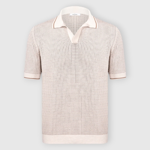 Immagine di Polo skipper in maglia traforata bicolor