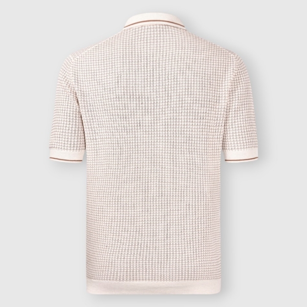 Immagine di Polo skipper in maglia traforata bicolor