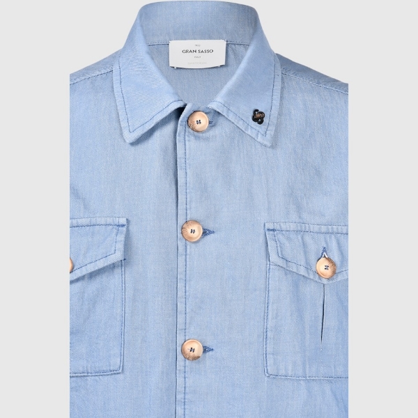 Picture of Denim cotton overshirt
