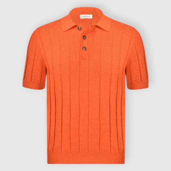 Picture of Ribbed bouclè knit polo