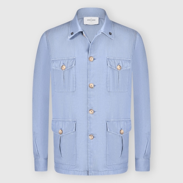 Picture of Denim cotton overshirt