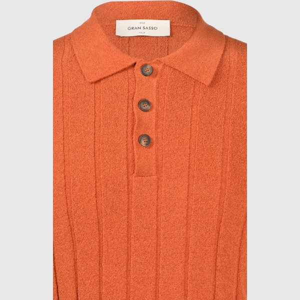 Picture of Ribbed bouclè knit polo