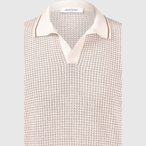 Immagine di Polo skipper in maglia traforata bicolor