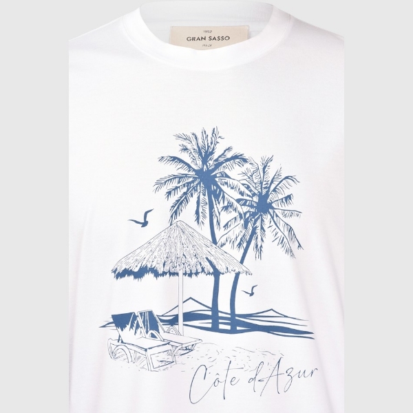 Immagine di T-shirt jersey vintage con stampa