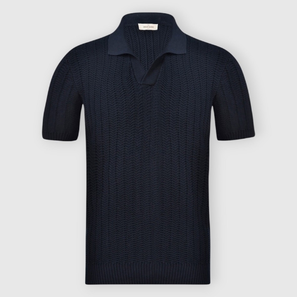 Immagine di Polo skipper in maglia a coste
