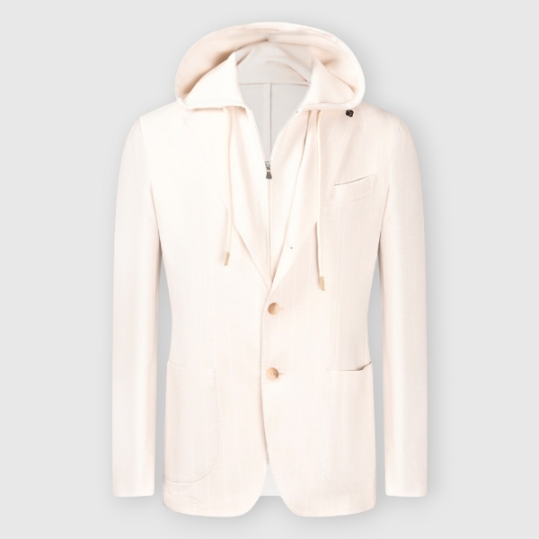 Picture of Pinstripe hooded jacket