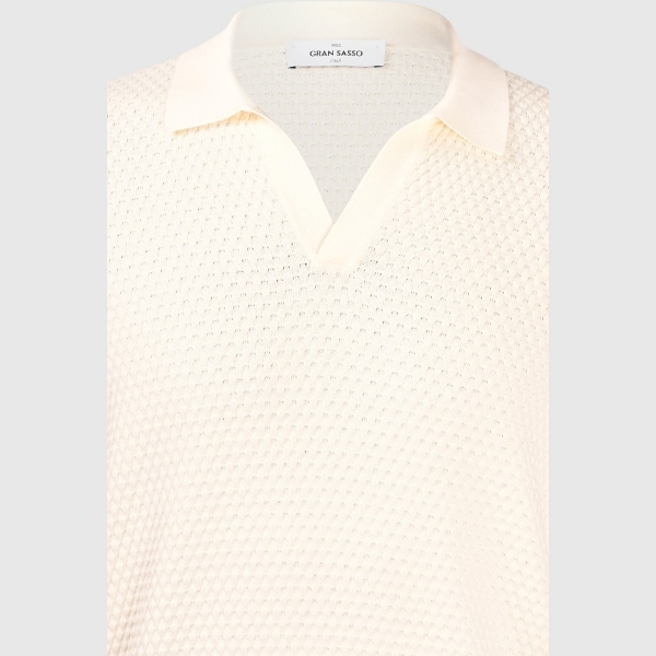 Immagine di Polo skipper in maglia punto popcorn