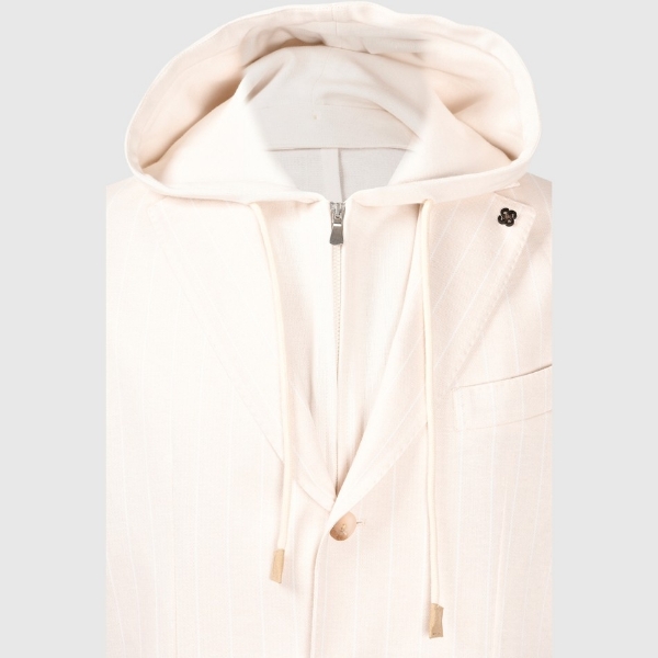 Picture of Pinstripe hooded jacket