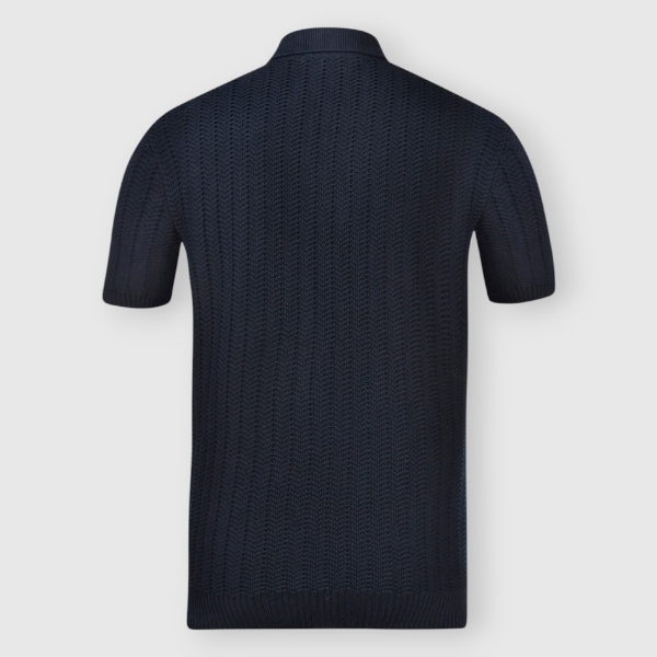 Immagine di Polo skipper in maglia a coste