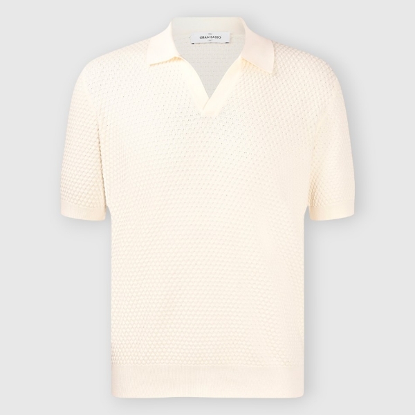 Immagine di Polo skipper in maglia punto popcorn