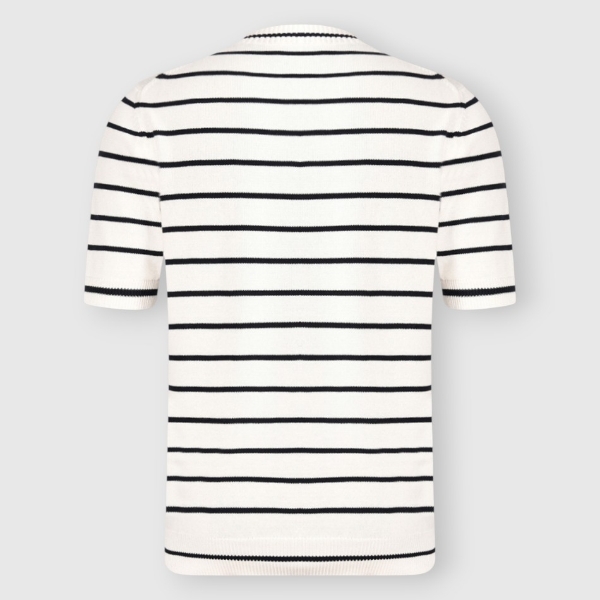 Immagine di T-shirt in maglia a righe in cotone organico