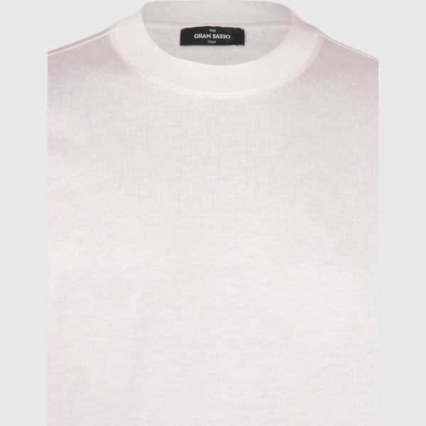 Immagine di T-shirt jersey in seta e cotone