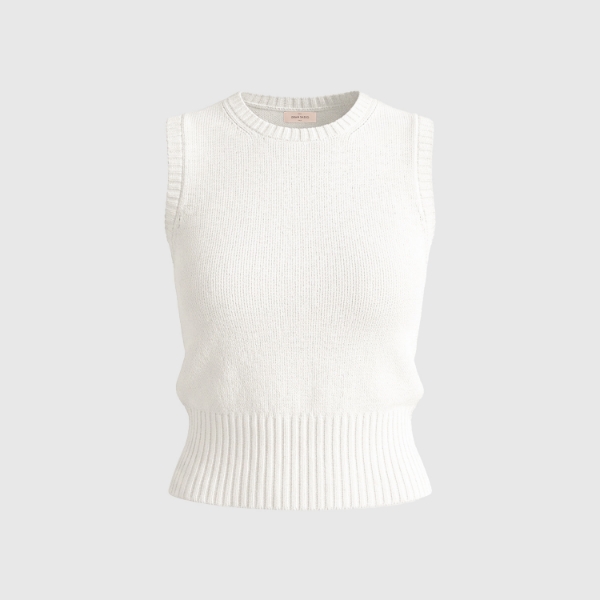 Picture of Knitted cotton bouclé tank top