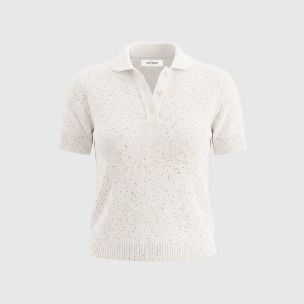 Immagine di Polo in maglia con paillettes