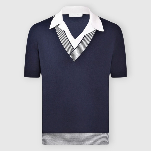 Immagine di Polo skipper in maglia doppio collo