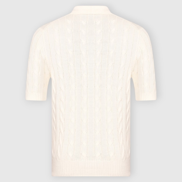 Immagine di Polo in maglia a trecce e coste