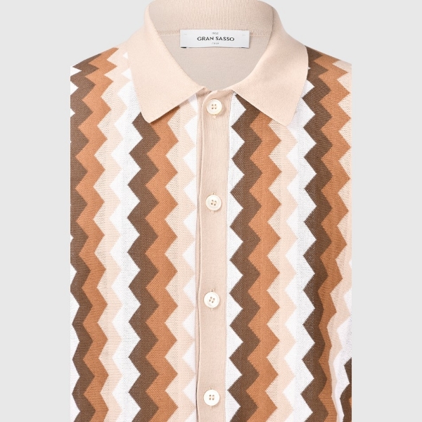 Picture of Chevron jacquard knit shirt