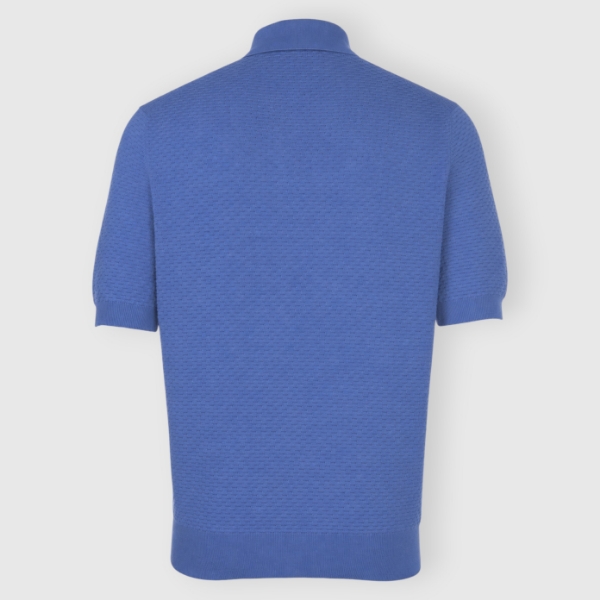 Immagine di Polo in maglia lavorazione punto waffle