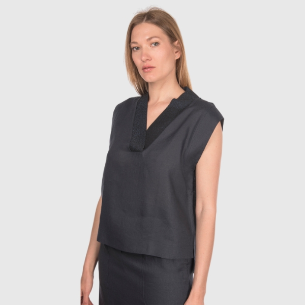Immagine di Canotta con scollo v in lurex