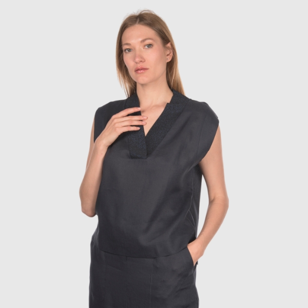 Immagine di Canotta con scollo v in lurex
