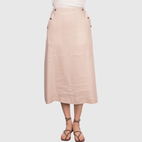 Picture of Buttons midi skirt