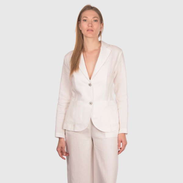 Picture of Patch pockets linen jersey jacket