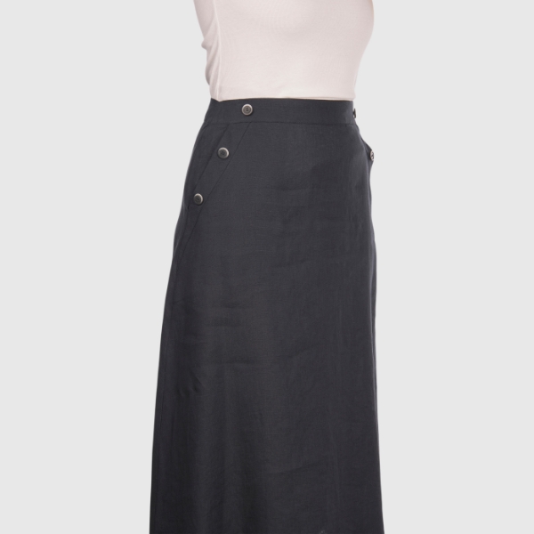 Picture of Buttons midi skirt
