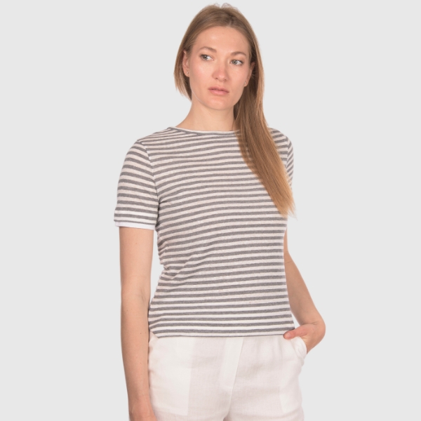 Immagine di T-shirt jersey a righe