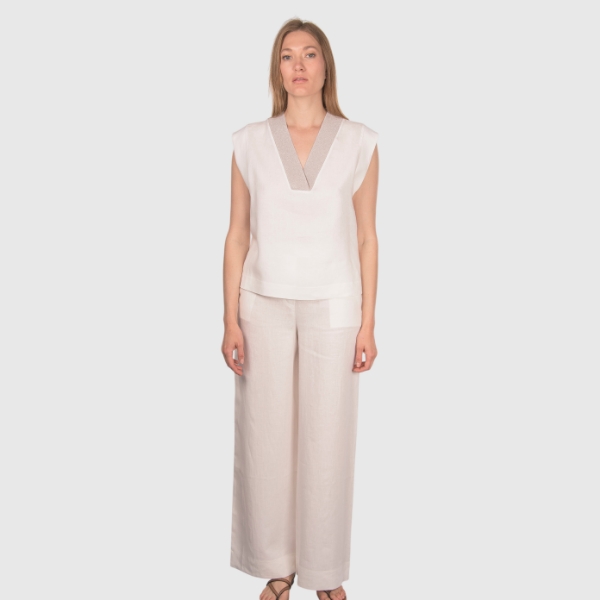 Immagine di Canotta con scollo v in lurex