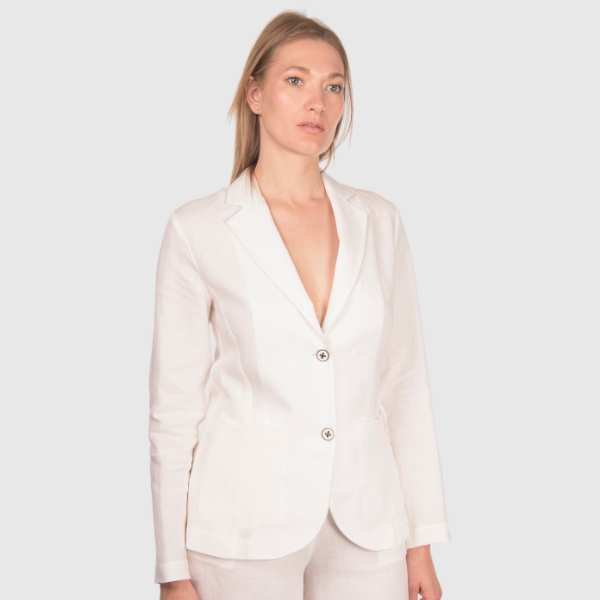 Picture of Patch pockets linen jersey jacket
