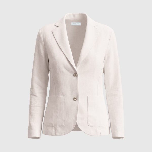 Picture of Patch pockets linen jersey jacket