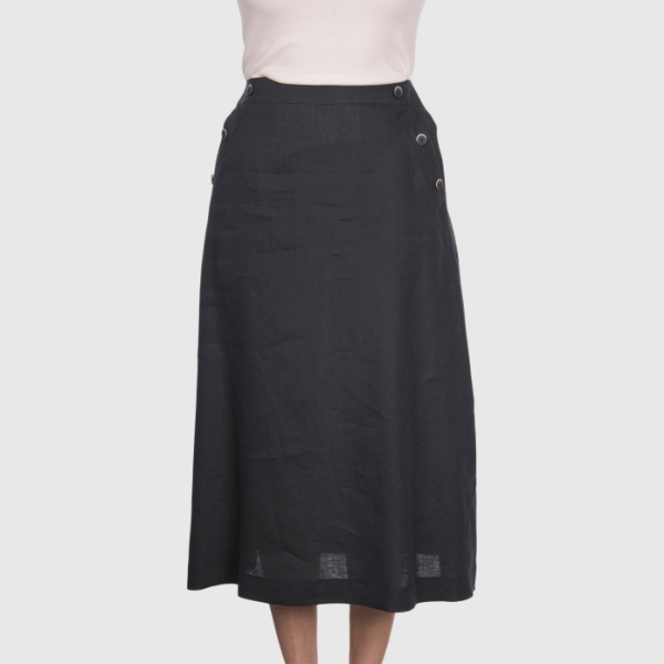 Picture of Buttons midi skirt