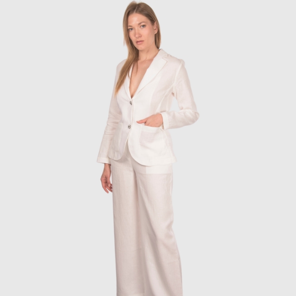 Picture of Patch pockets linen jersey jacket